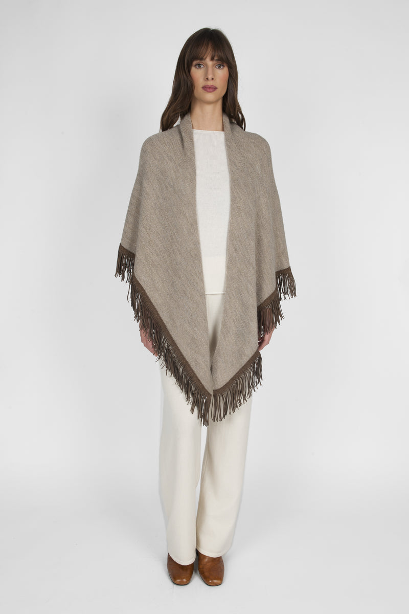 Nando triangle Scarf-Beige
