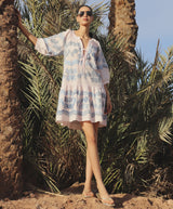 Oleander-embroidered dress