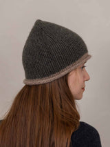 Hand knit Beanie-Moss