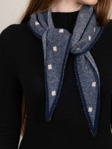 Mia Cashmere Triangle tie-Navy