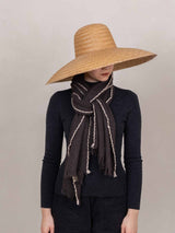 Weaver cashmere Scarf-Cocoa