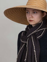 Weaver cashmere Scarf-Cocoa