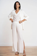 Paris cowl neck top-Nouvelle White