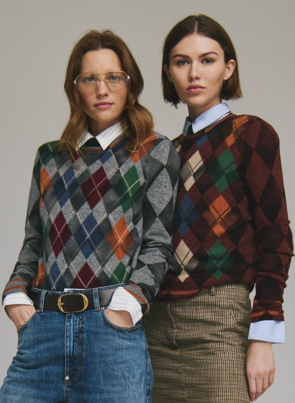 Inked Argyle Crew