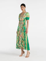 Lea Long Silk dress - Terrazzo