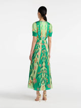 Lea Long Silk dress - Terrazzo