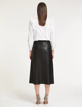 Tiana Leather Midi Skirt