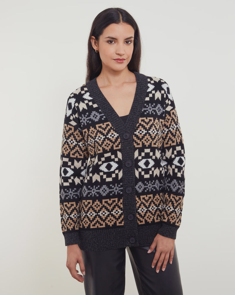 Rita Aztec Longline Cardigan