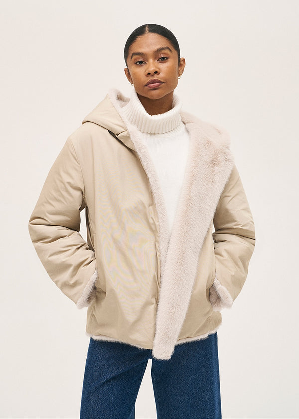 S7143A-203-Faux Fur Jacket