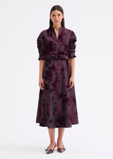 Shirt Dress-Burgundy