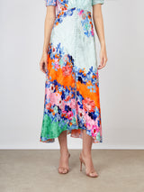 Lea Long stamped satin Dress