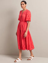 Nicole Broderie anglais maxi dress
