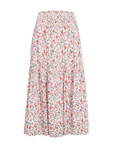 Sylvia feather Print maxi skirt