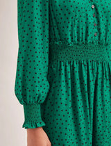Saskia Jacquard Print Maxi Dress