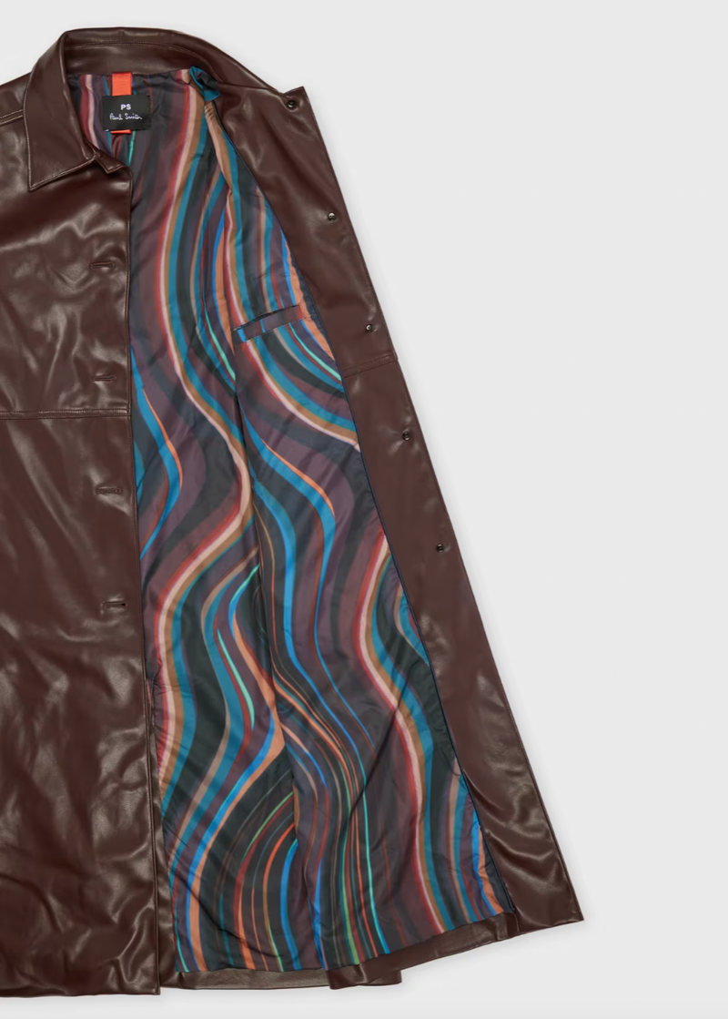 Faux Leather Coat