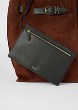 Brown Suede Tote Bag