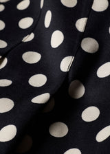 Polka Dot Print Pleat Skirt
