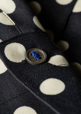 Black Polka Dot Long-Sleeve Shirt