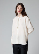 Womens Ivory Bow Blouse
