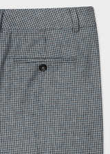 Wool Blend Micro Check Trousers