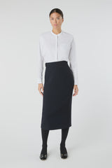 West-Heavy wool crepe Pencil skirt