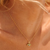 442132501-Petite greek eye necklace-G