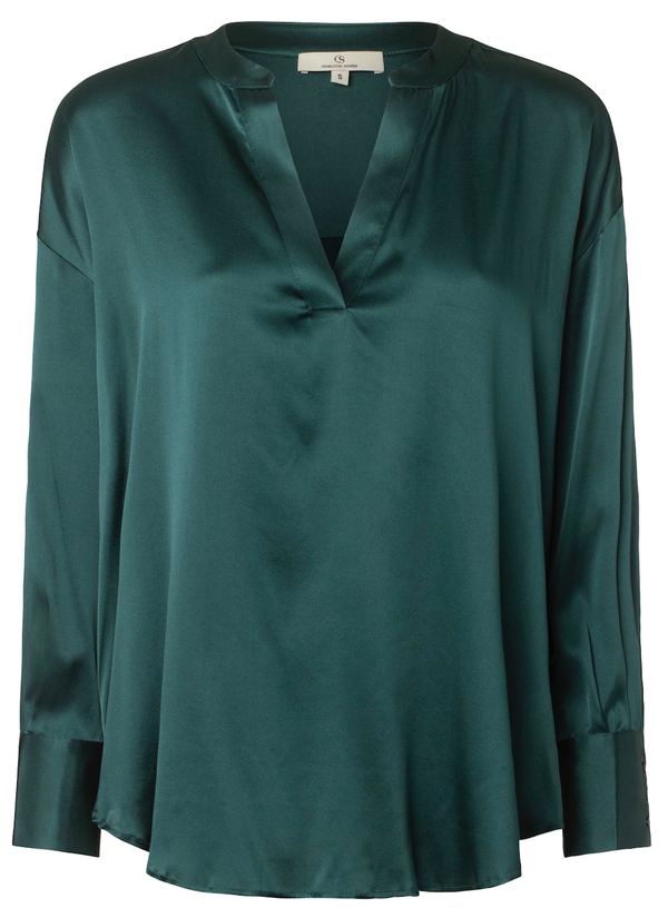 Sparky Blouse-Solid Satin