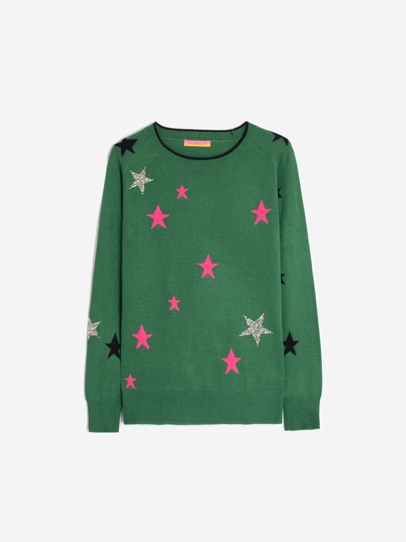Intarsia Stars Sweater