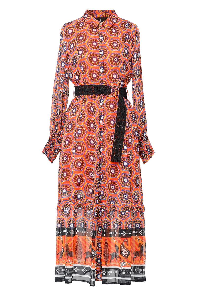 June Orange Dress