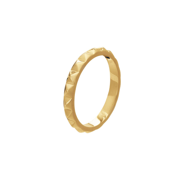 Spike Gold Stacking Ring (Size N)