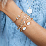 Mini Drop Bracelet - White Opal