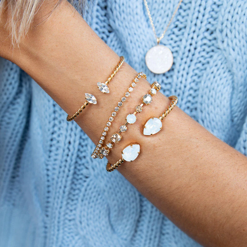 Mini Drop Bracelet - White Opal