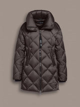 Diamond Quilted Down Jacket Taupe