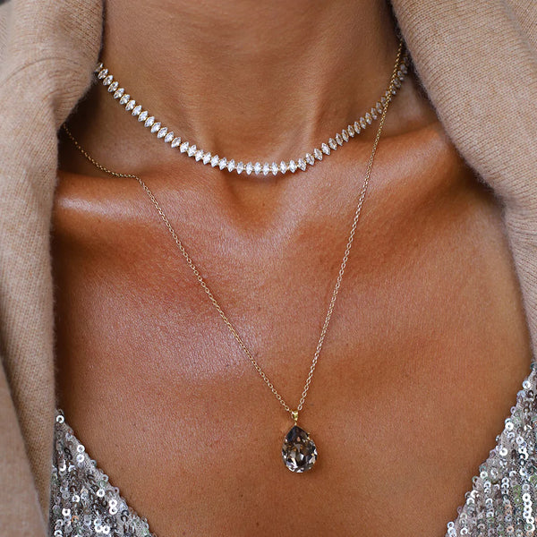 Crystal Navette Necklace
